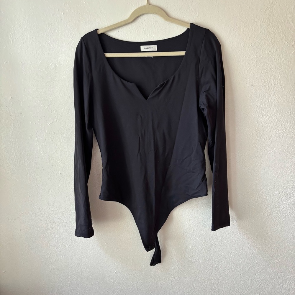 Babaton Black Longsleeve Bodysuit